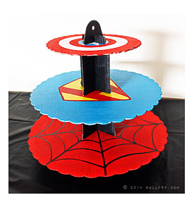 Superhero Cupcake Stand DIY
