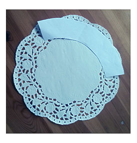Paper Doily Cupcake Wrapper Floral Doily