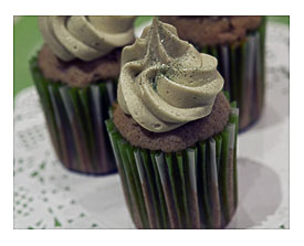 Matcha Tea And Lemon Cupcakes Frosted With A Matcha Tea Buttercream