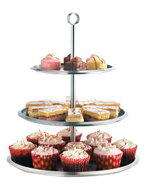 Tier Stainless Steel Cake Stand Cupcakes Weddings Patisserie Tea Room