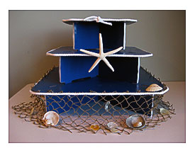 Nautical Beach Style Three Tiered Cupcake Stand For By NuLuDesigns