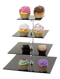 Acrylic Adjustable Square Tiered Cupcake Tower Buy Acrylic Displays