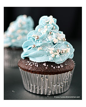 So I Chose Ice Blue For The Cupcake Frosting, Almost A Tiffany Blue