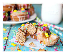 Baked Butter Rum Banana Donuts By The Sweet Chick