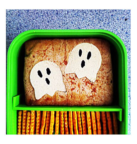 Tender thanks you cookie baker I found on Pinterest for this brilliant idea! Upside down tulip cutter = ghost!