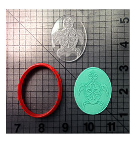 Hawaiian Turtle 100 Cookie Cutter And Stamp