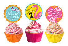 Flamingo Pool Party Cupcake Toppers And Wrappers By Crazyfoxpaper