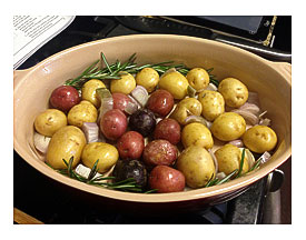 At times, it's all about the bakeware. Looks so rustic!