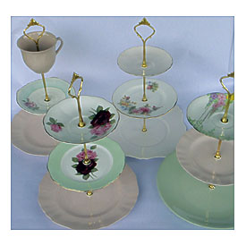 Make 3 Tier Vintage Wedding Cake plate tiered Stand DIY HEAVY Fitting