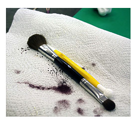 Brushes and tools for decorating wedding cup cakes