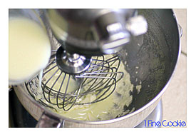 Empty ganache into butter