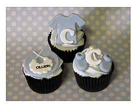 BITE ME CUPCAKES And WRAPPERS BABY SHOWER CAKE AND CUPCAKES
