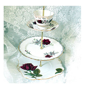 alice paints the roses red mellowed china tea stand