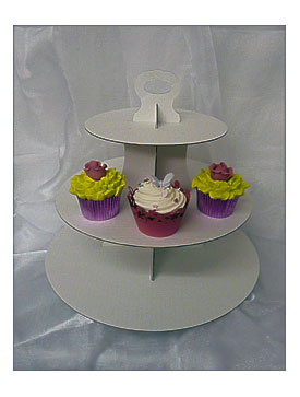 Disposable White Cupcake Stand Cardboard Cupcake Stand Perfect To Pull