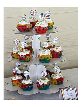 Cardboard Cupcake Stand From Ebay. Rainbow Cupcakes Homemade