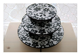 Elegant Black And White Cupcake Stand For Weddings By NuLuDesigns
