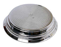 Silver Round Plastic Cake Stand 14 Inch Squires Kitchen Shop Cake