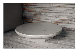 18 Inch White Cake Stand Round Wood Cake Stand By AtticJoys1
