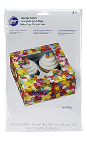 Wilton Cupcake Boxes 3""X6.25""X6.25"" 3 Per Package Photo Real Jelly