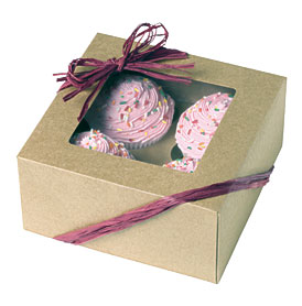 Wilton Cupcake Window Boxesw Inserts 3 Per Package Kraft 4 Cavity