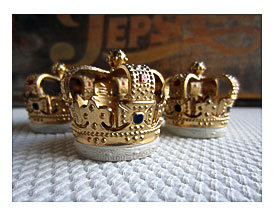 Vintage Royal Crown Cake Decorations Cupcake Topper By Corrnucopia