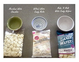 . Chocolate Vs. Wilton Candy Melts Vs. Make N' Mold Melting Wafers
