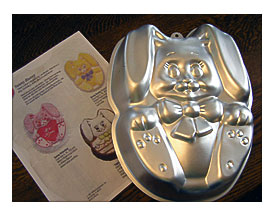 Wilton 1987 SUNNY BUNNY RABBIT Cake Pan Mold W Insert & Instructions